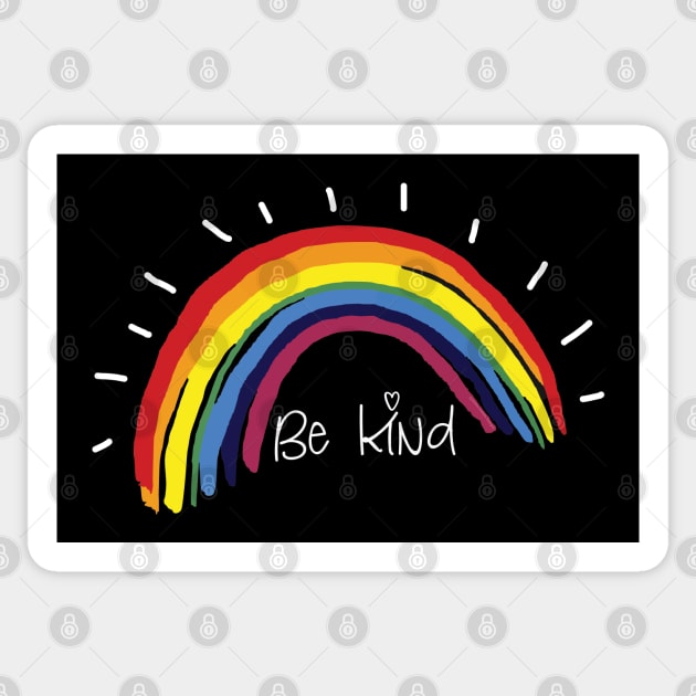 Be Kind Rainbow Sticker by Dibble Dabble Designs